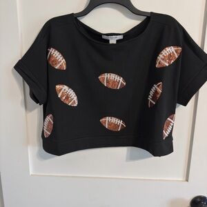Brand New Anna & Ava Black Football Top
